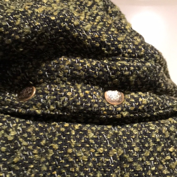 Buckle Faux Fur Hooded Tweed Vest NWT - Picture 6 of 8